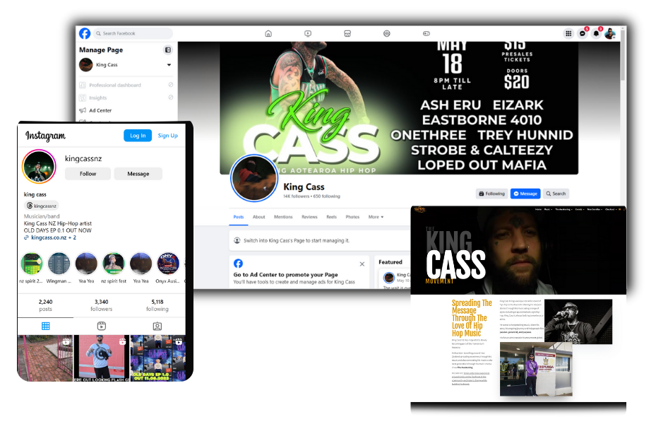 King Cass Musican SEO nort Social Medai